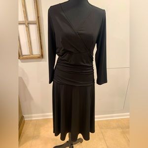 A Classic Long Sleeve Black Dress